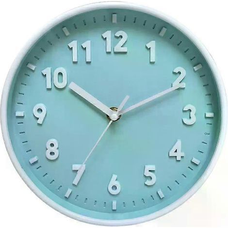 HONORNIC - Carte de couleurs Pantone Pop Color Changchun Flower Blue Horloge murale silencieuse de 20 cm (8 pouces) Horloge simple pour salon (1/5)