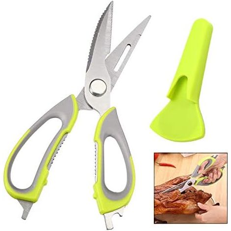 Ciseaux de Cuisine Multiusage, 8 en 1 Ciseaux d'acier Inoxydable Détachable (1/5)