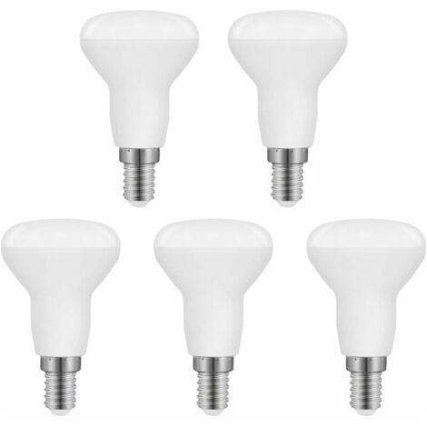 Lampadina LED R50 E14 da 5W, riflettore LED R50 E14 equivalente a lampadina a incandescenza E14 da 40W, luce bianca fredda 6500K 550LM, non dimmerabile, confezione da 5 [Classe energetica F]