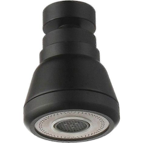 360° rotating kitchen tap spray head with 3 operating modes, anti-splash and 3 water-saving jets, black copper finish. (1/5)
