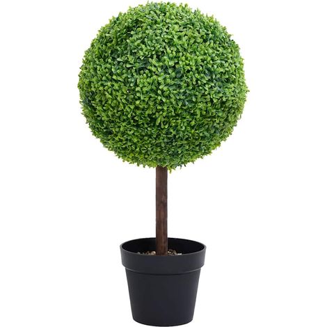 vidaXL Pianta di Bosso Artificiale a Sfera con Vaso Verde 71 cm (1/5)