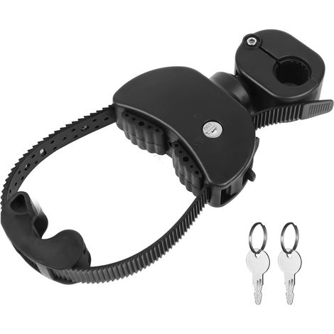 Support de cadre Ø 25 + 30 mm pour vélo/vélo électrique, porte-vélos avec sangle à cliquet pour 1er vélo, fixation de sangle à cliquet réglable, amovible (noir/rouge) (1/5)