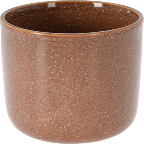 MACETERO LOZA MARRON 17,5x17,5x16 CM