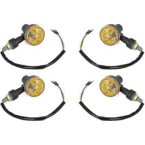4 indicatori LED gialli da 12V per moto (1/5)