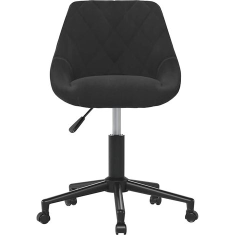 vidaXL Silla de comedor giratoria de terciopelo negro (1/2)