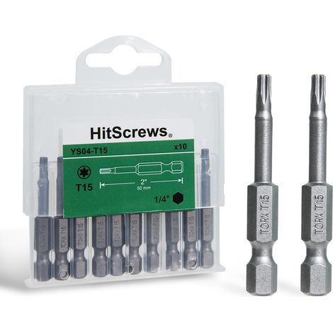 Embouts Visseuse Torx T15 50mm 10 Pièces (1/5)