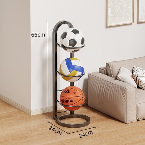 Support de sac de rangement de ballon de sport vertical en fer pour basketball Football Volleyball Accueil Organisateur