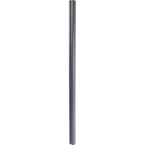 Poteau aluminium Sarthe-WPC clôture, poteau pilier, système enfichable 240cm, gris (1/5)