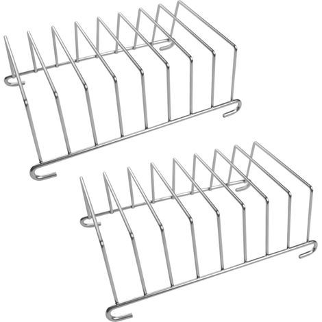 8 Fentes Stick Toast Rack Multifonctionnel pour Toast Vaisselle, Support De Pain Grillé en Acier Inoxydable, Porte-Pain Argenté Accessoires, Grille-Pain pour Friteuse à Air, Tranches de Pain Grillé (1/5)