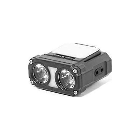 Mini-LED-Stirnlampe mit zwei Lichtstrahlen, inklusive Hutclip und Sensor, USB-aufladbar, verstellbarer Winkel, Camping-Stirnlampe