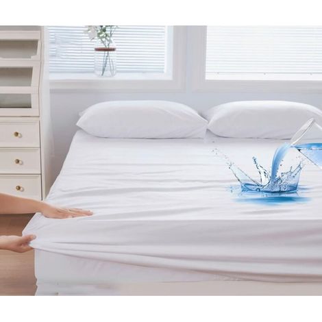 royaluxe -Protège-matelas - dimensions 180x200cm - surmatelas imperméable - protège-matelas - anti-allergique aux acariens et aux moisissures - respirant en différents (1/5)