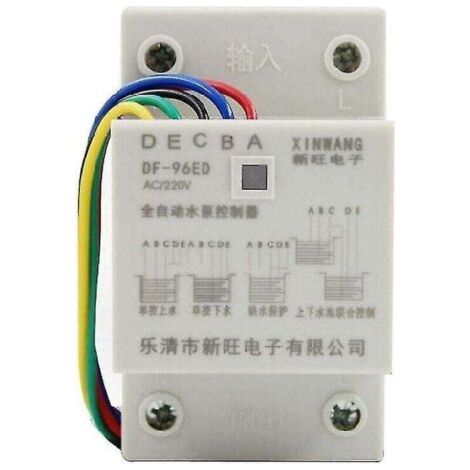 Df-96ed contrôleur de niveau d'eau automatique 10a 220v capteur de détection de hauteur de liquide de réservoir interrupteur de pompe de citerne avec 3 sondes