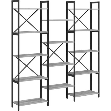 Maison Exclusive - Bücherregal Grau Sonoma 156 x 25 x 167 cm Holz