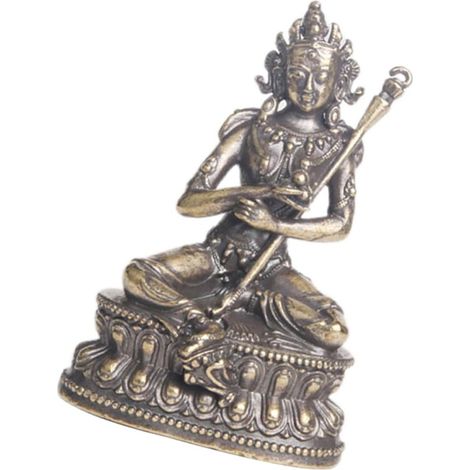 Statue Légère et Pratique Bouddha en Laiton Rétro Or pour Décoration Maison et Bureau pour Décoration Spirituelle de Table (1/5)