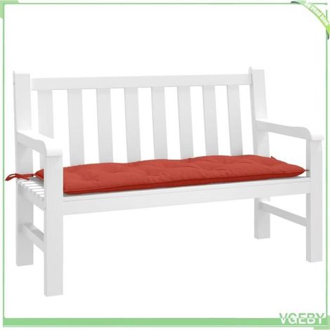 4002548 Coussin de banc de jardin rouge mélangé 120x50x7 cm tissu (1/5)