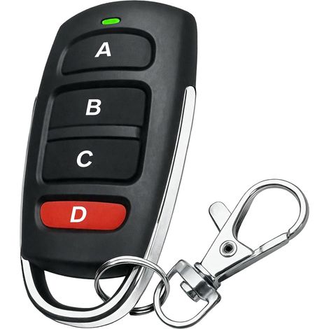 Télécommande d'ouverture de porte de garage 433 MHz universelle Clone avec porte-clés pour interrupteur lumière pour porte de garage pour interrupteur de volet roulant (1/5)