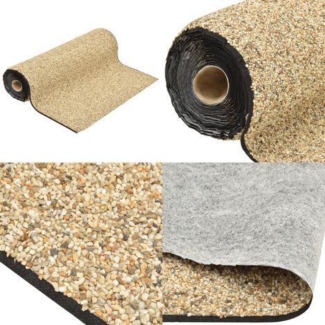 Vidaxl – Revêtement de pierre sable naturel 250x100 cm – Matériau durable en polaire PP non tissé – Pour ruisseau et étang décoratif