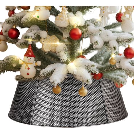 Collare Albero Natale Metallo Argento 70 cm Copertura (1/5)