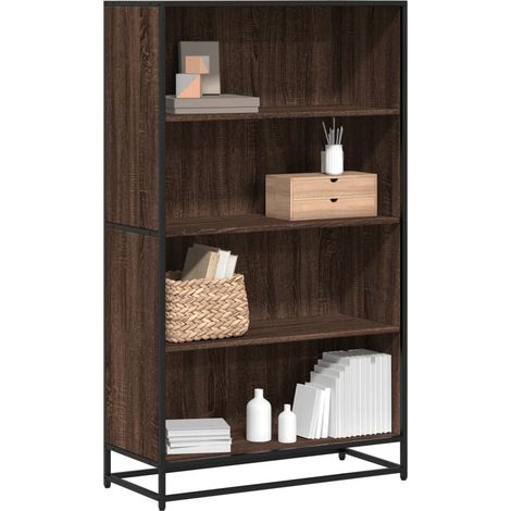 Bibliothèque-Étagère de Rangement chêne marron 80,5x35x139 cm bois d'ingénierie 654942 (1/5)