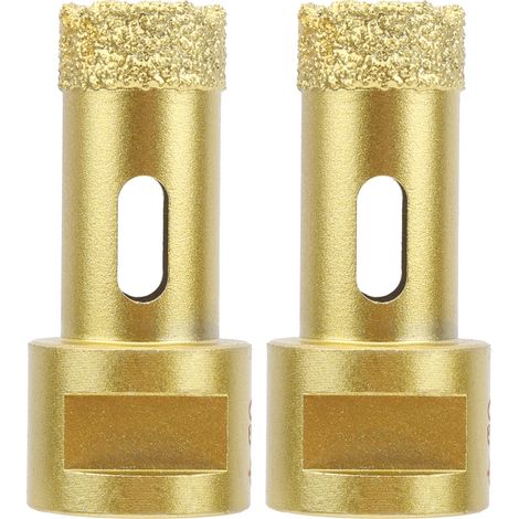 2 forets diamantés M14 20mm pour percer marbre et béton - scie cloche brasée 2 pièces (1/5)