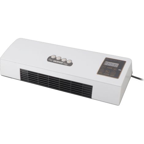 Chauffage d'appoint électrique 1800 W pour intérieur avec télécommande, fixation murale, ventilateur et fonction silencieux, minuterie, 220 V, prise UA. Idéal pour la maison et le bureau. (1/5)