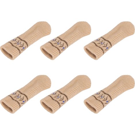 Lot de 20 protège-pieds de chaise en silicone antidérapant, double couche résistante pour meubles de salon, silencieux, beige flèche. (1/5)