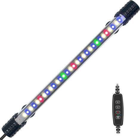 LED Submersible Aquarium Light, 3-Mode Timer, 10-Level Dimmable, 4 Colors, IP68, Freshwater Aquarium (1/5)