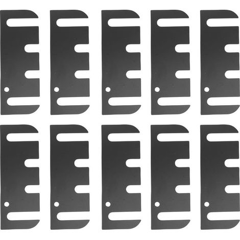 Lot de 10 cales de charnière de porte en acier inoxydable avec revêtement pour l'alignement des portes et le comblement des espaces (1/5)