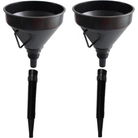 2er Set Trichter mit Schlauch und Filter für Auto & Motorrad (1/4)