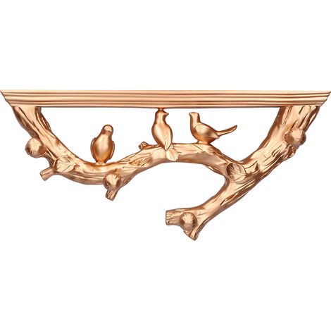 3D-Wanddekoration in Form eines goldenen Vogels, Klebehaken ohne Bohren für Eingangsbereich und Flur, goldener Metallhaken, elegante Wandhalterung, 1 Stück (NX0181A) (1/5)