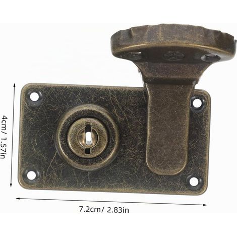 2 Pièces Serrure De Valise Vintage Loquet À Cadenas En Fer Pour Valises Malle Et Porte Documents Design Antique Décoratif Double Verrouillage 2.83 X 1.57 X 0.24In (1/5)