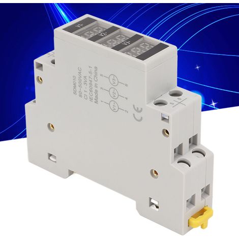Modulares dreiphasiges digitales Voltmeter auf DIN-Schiene AC80-500V, elektronisches elektrisches Messgerät SDM010 (1/5)