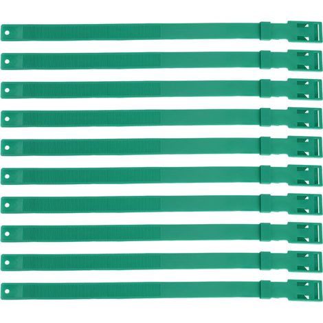 10 Pieces PU Goat Collar 23 Inch Adjustable Livestock Collar for Farm Animal Cow Horse Sheep Green (1/5)