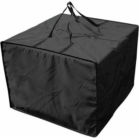 Sac de rangement et housse de protection pour coussins de salon, meubles de jardin, coussins de canapé, sac étanche pour tapis de meuble, sac de rangement carré étanche résistant 81 cm x 81 cm x 61 cm (1/4)