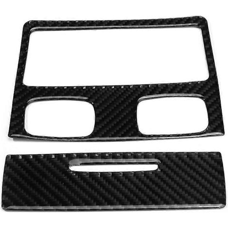 2 pièces de garniture décorative de sortie d'air arrière en fibre de carbone souple, compatible avec BMW Série 3 E90 (2005-2012). (1/4)