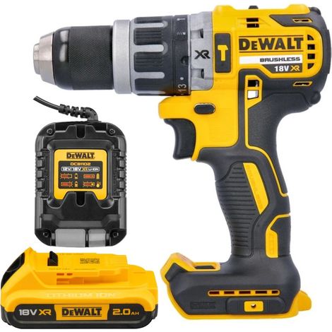 Dewalt DCD796N 18v XR Brushless Compact Combi Hammer Drill - 1 x 2.0ah Battery (1/5)