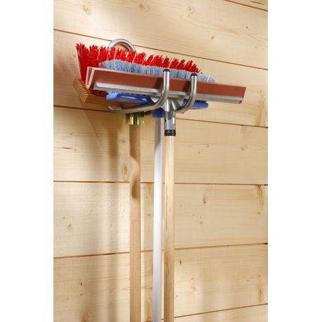 Mottez – Crochet de rangement double longueur 250mm – Charge 80kg – Fixation murale pour bois dur – F111V