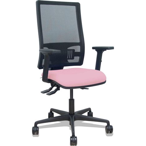 Bormate asincro Stuhl schwarz Netz schwarz bali Sitz rosa Armlehnen 2D Rollen 65mm