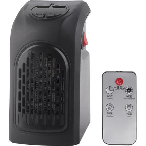 Mini ventilateur chauffant électrique portatif avec poignée, chauffage d’hiver de bureau, protection contre la surchauffe (1/5)