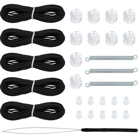 Kit de réparation de pare-soleil plissé pour camping-car, kit de retenue de pare-soleil de fenêtre de camping-car pour pare-soleil plissé de jour et de nuit(Noire) (1/5)