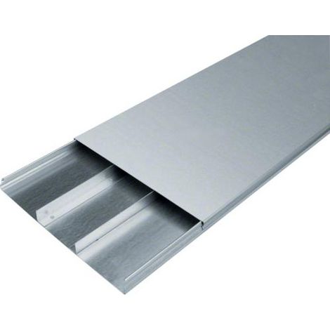 Goulotte acier 3 compartiments 28mm x 340mm pour sol béton HAGER UK340283