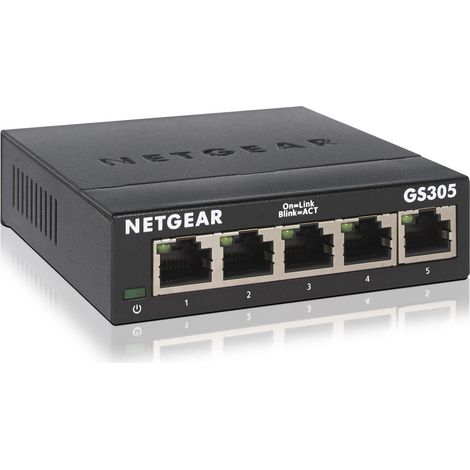 NETGEAR GS305 Non gestito L2 Gigabit Ethernet (10/100/1000) Nero GS305-300PES (1/3)
