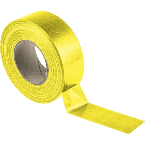 Ruban adhésif toilé RS PRO, Jaune, Tissu, 50mm x 50m, 3,5 N/cm, 5,5 N/cm ( Prix pour 1 )