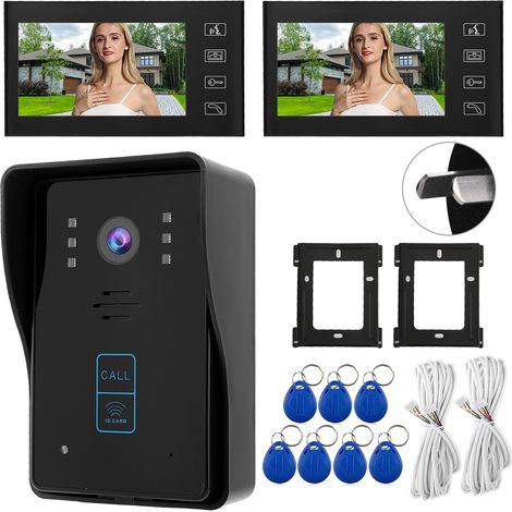 Kit sonnette vidéo HD 7 pouces, interphone entrée portail maison avec clavier et 806MJID12(AU Plug) (1/5)
