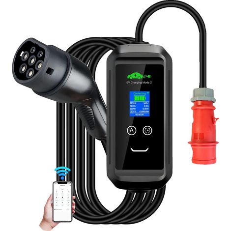 Chargeur EV Portable, Contrôle Intelligent via l'Application Tuya, Courant Ajustable (1/5)