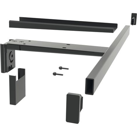 PEKA Kleiderstange 550 mm Pecasa Stahlblech mit Feinstruktur schwarz (1/5)