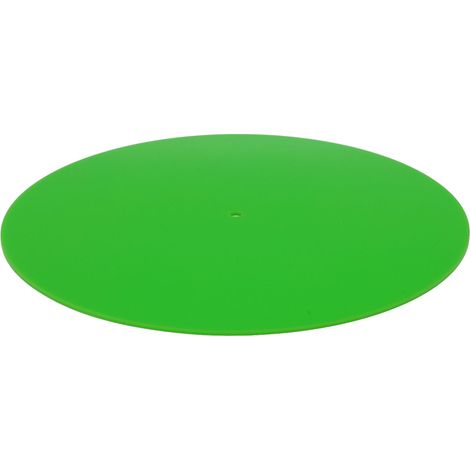 Tapis de platine vinyle en acrylique vert 12 pouces : réduit le bruit, améliore la qualité sonore et est antistatique. (1/5)