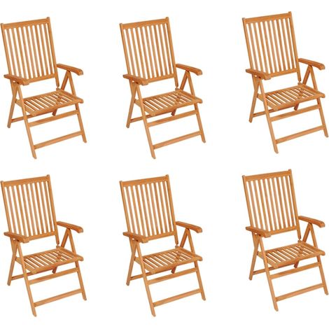 Maison Exclusive - Gartenstühle 6 Stk. mit Beigen Kissen Massivho
