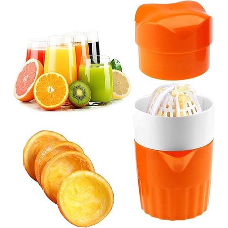 Exprimidor manual doméstico, botella de jugo, prensa de cítricos, vaso para prensar a mano (1/5)