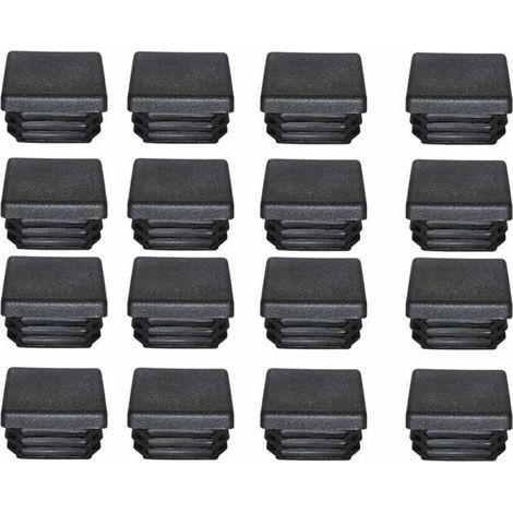 Embouts de tuyaux carrés pour pieds de meubles et trampolines, bouchons en plastique résistant aux chocs 40 x 40 mm, durables et résistants aux UV.